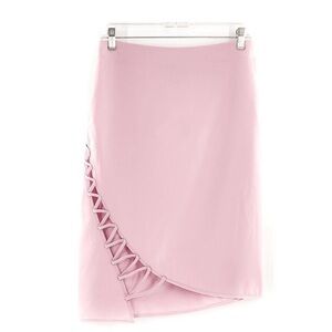 Open Ceremony Feminine Pink Pencil  Skirt with side design.